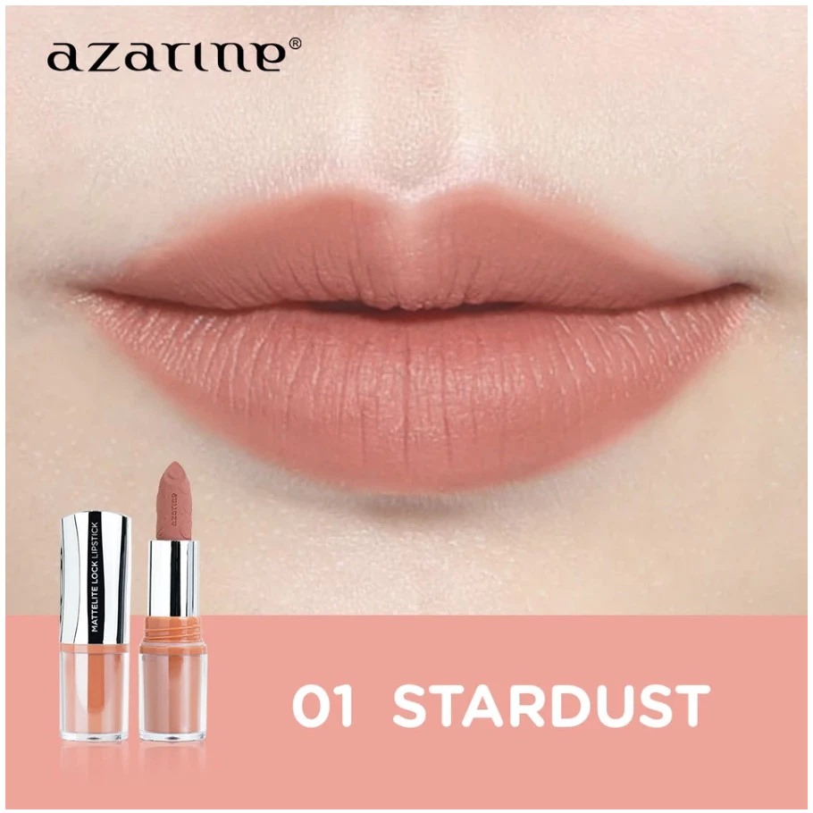 Azarine Mattelite Lock Lipstick 4gr - 01 Stardust