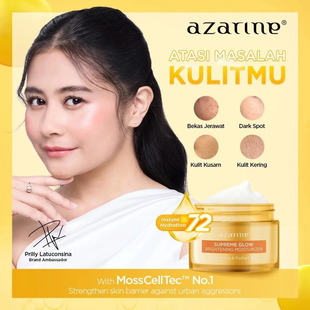 Azarine Barrier Moisturizer 30gr - Supreme Glow Brightening (Kulit Kering & Normal)