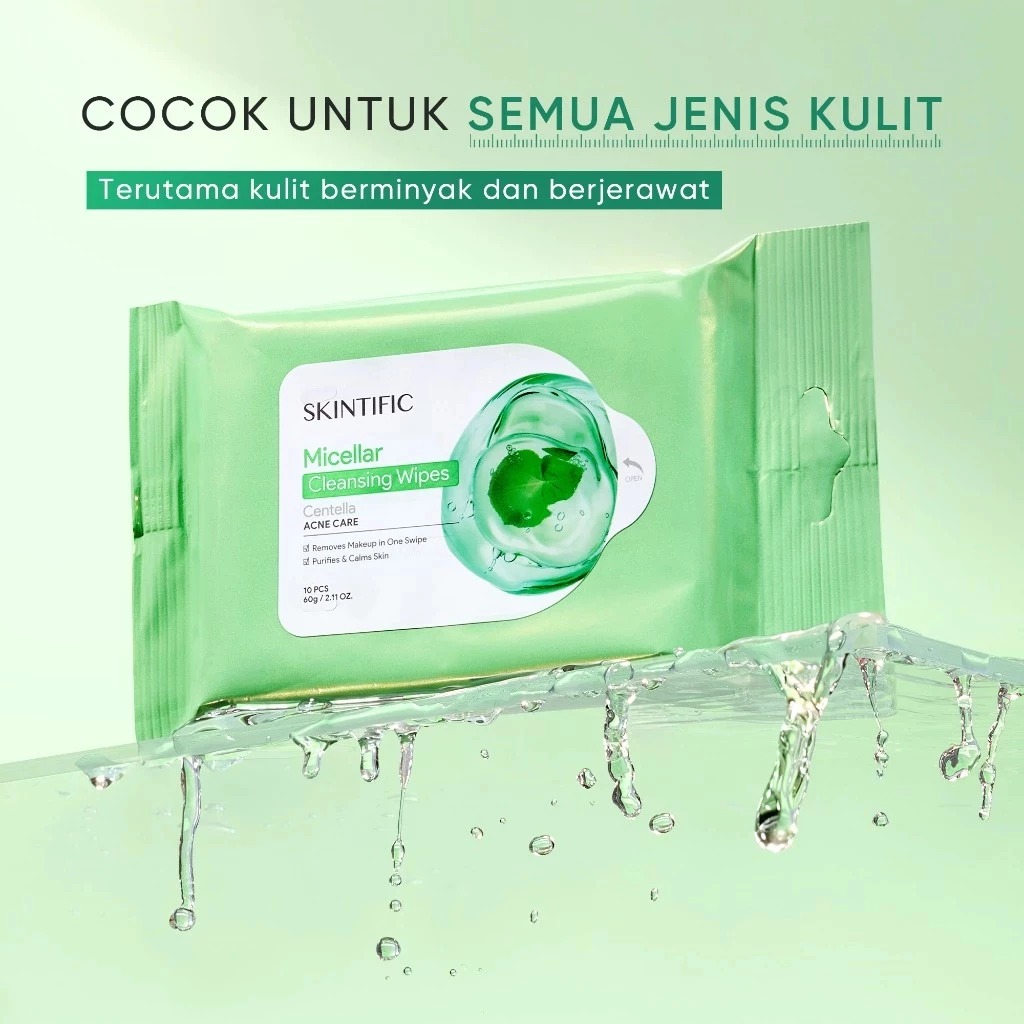 Skintific Centella Acne Care Micellar Cleansing Wipes 10sheet