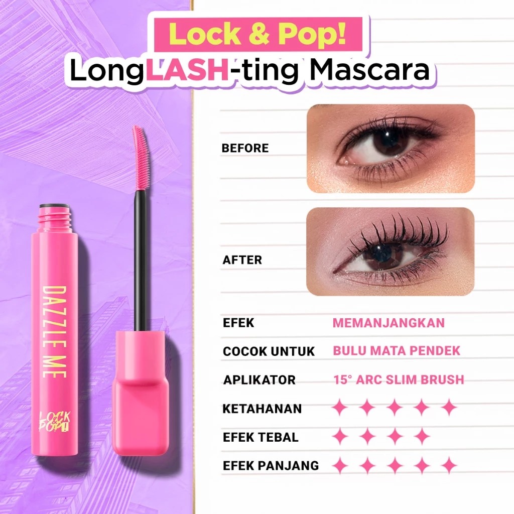Dazzle Me Lock&Pop! Longlash-ting Mascara 7gr