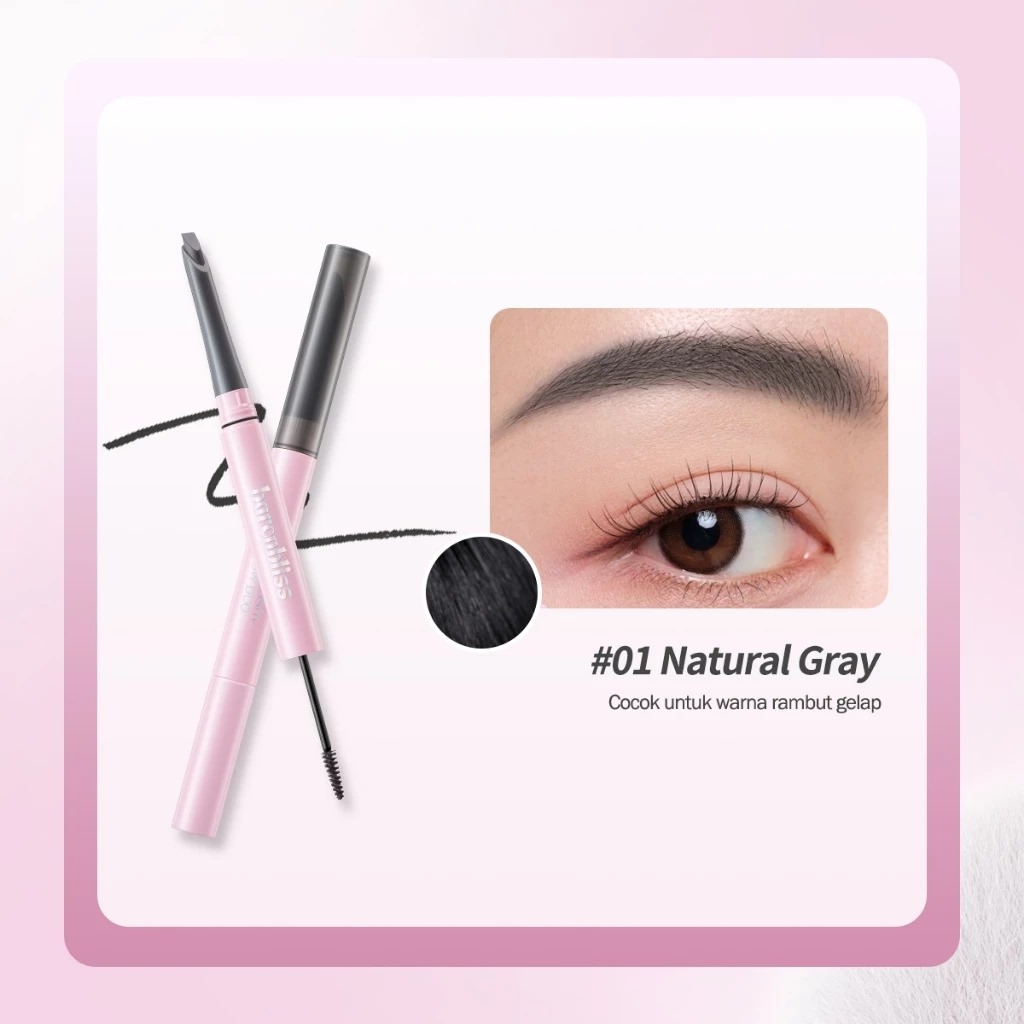 BNB Barenbliss Make Me Plushy Eyebrow Duo 2in1 - 01 Natural Gray