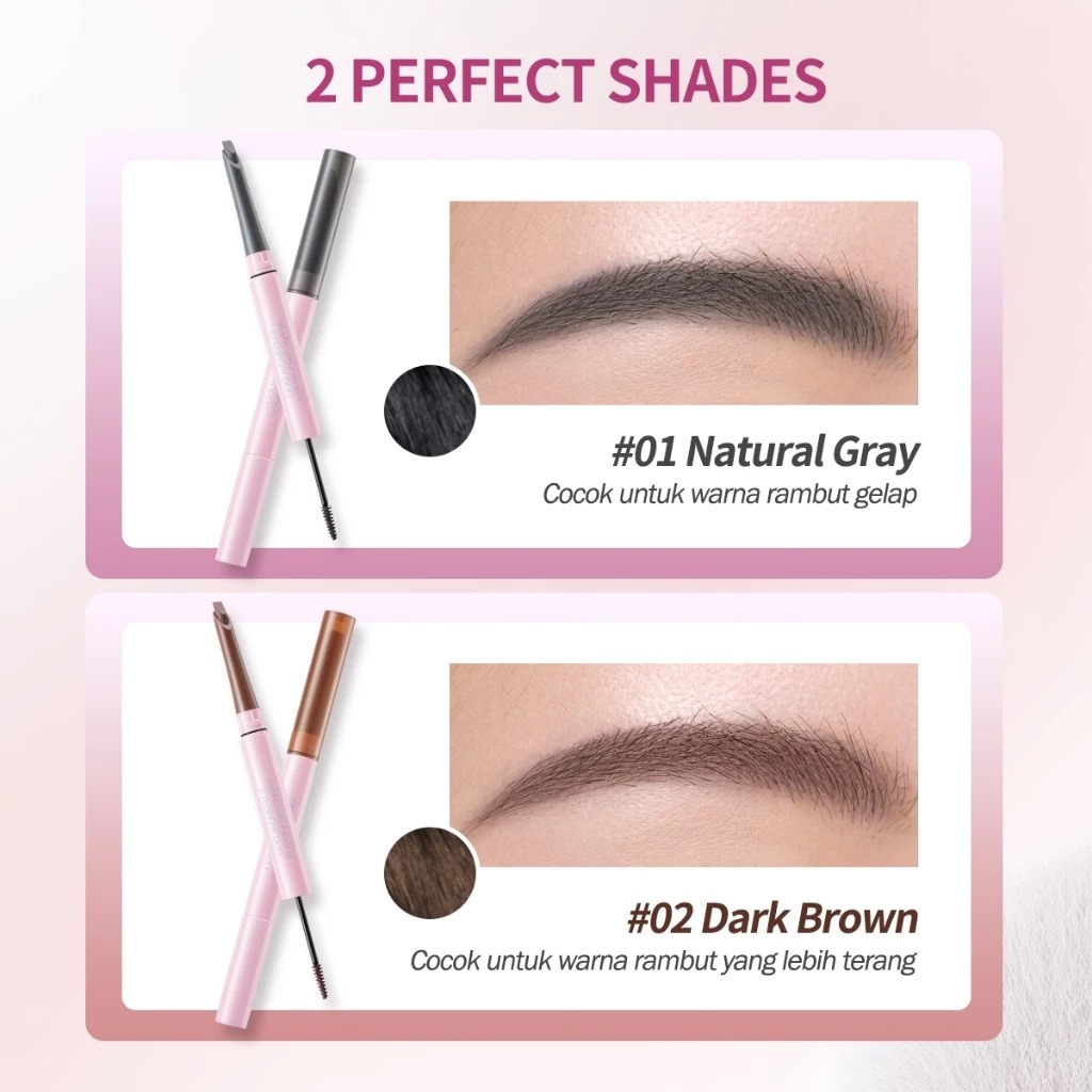 BNB Barenbliss Make Me Plushy Eyebrow Duo 2in1 - 01 Natural Gray