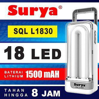 SURYA SQL L1830 Lampu Emergency Light LED 18 SMD Rechargeable