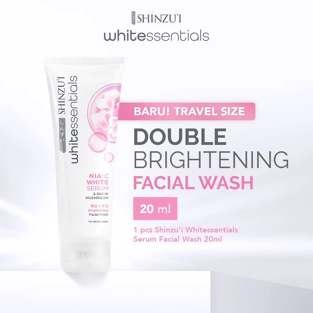 Shinzui Whitessentials Brightening Facial Wash Snow Mushroom 20ml (Travel Size)