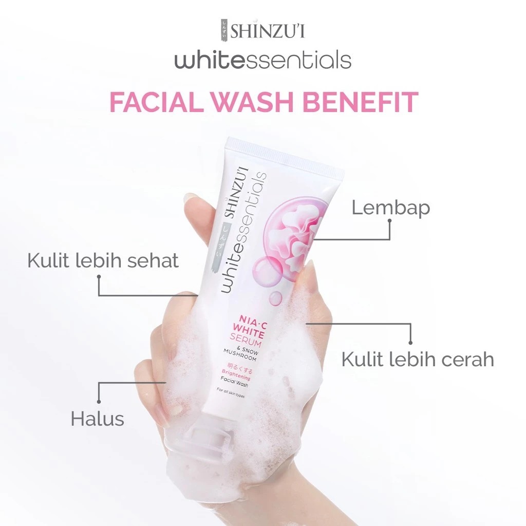 Shinzui Whitessentials Brightening Facial Wash Snow Mushroom 20ml (Travel Size)
