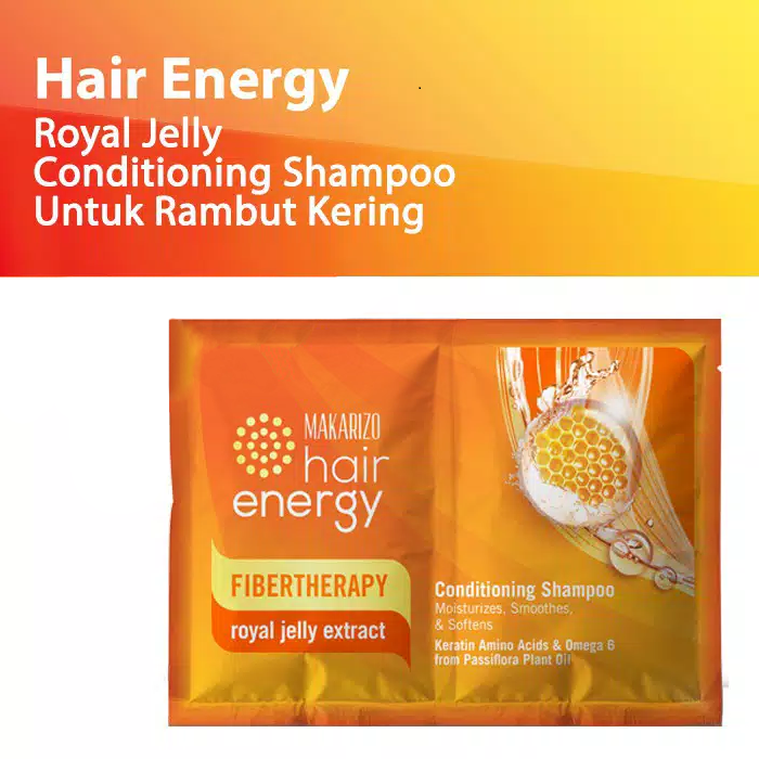 Makarizo Hair Energy Fibertherapy Conditioning Shampoo 9ml Sachet  - Royal Jelly (Orange)