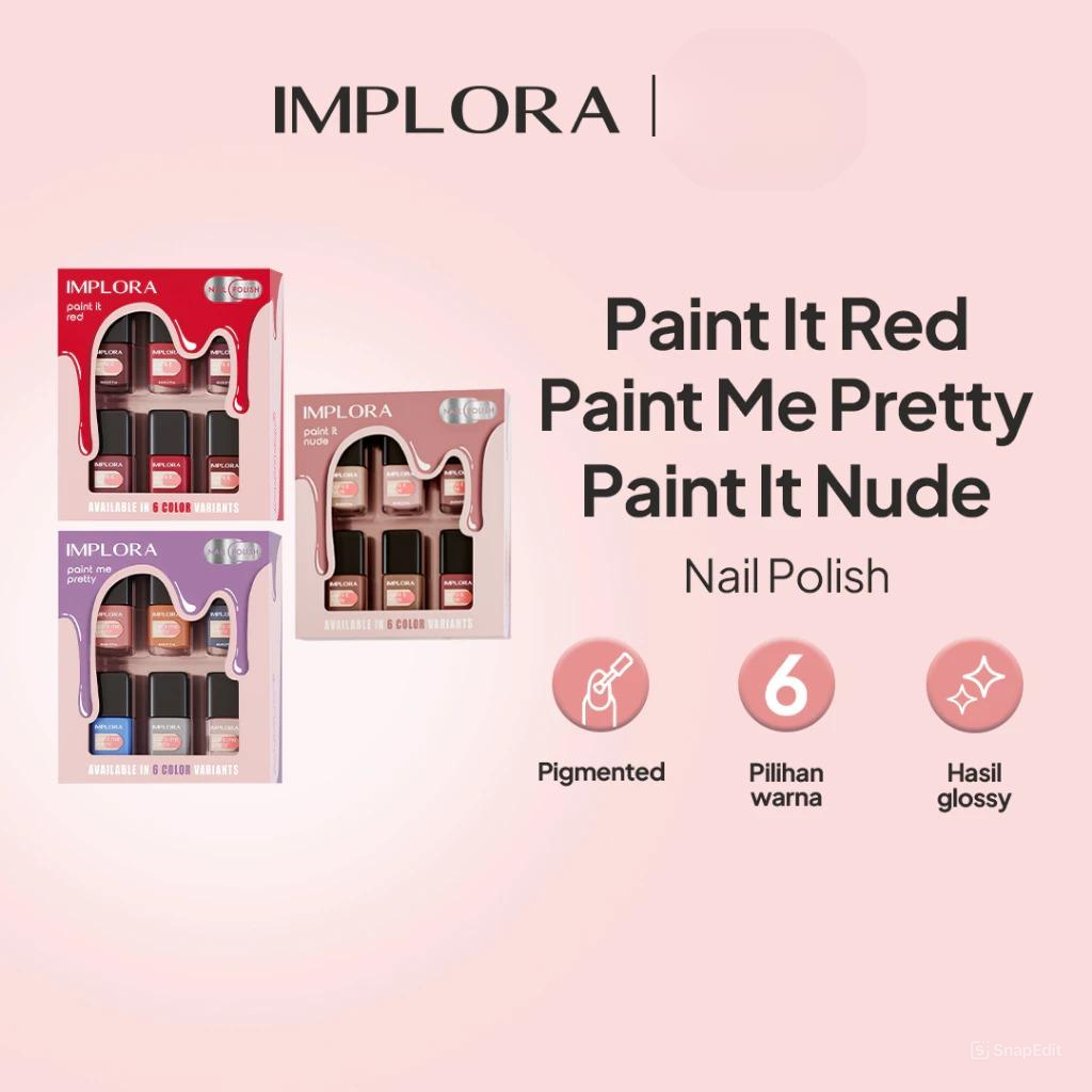 (ECER) Implora Nail Polish Kutek - Paint Me Pretty 8ml