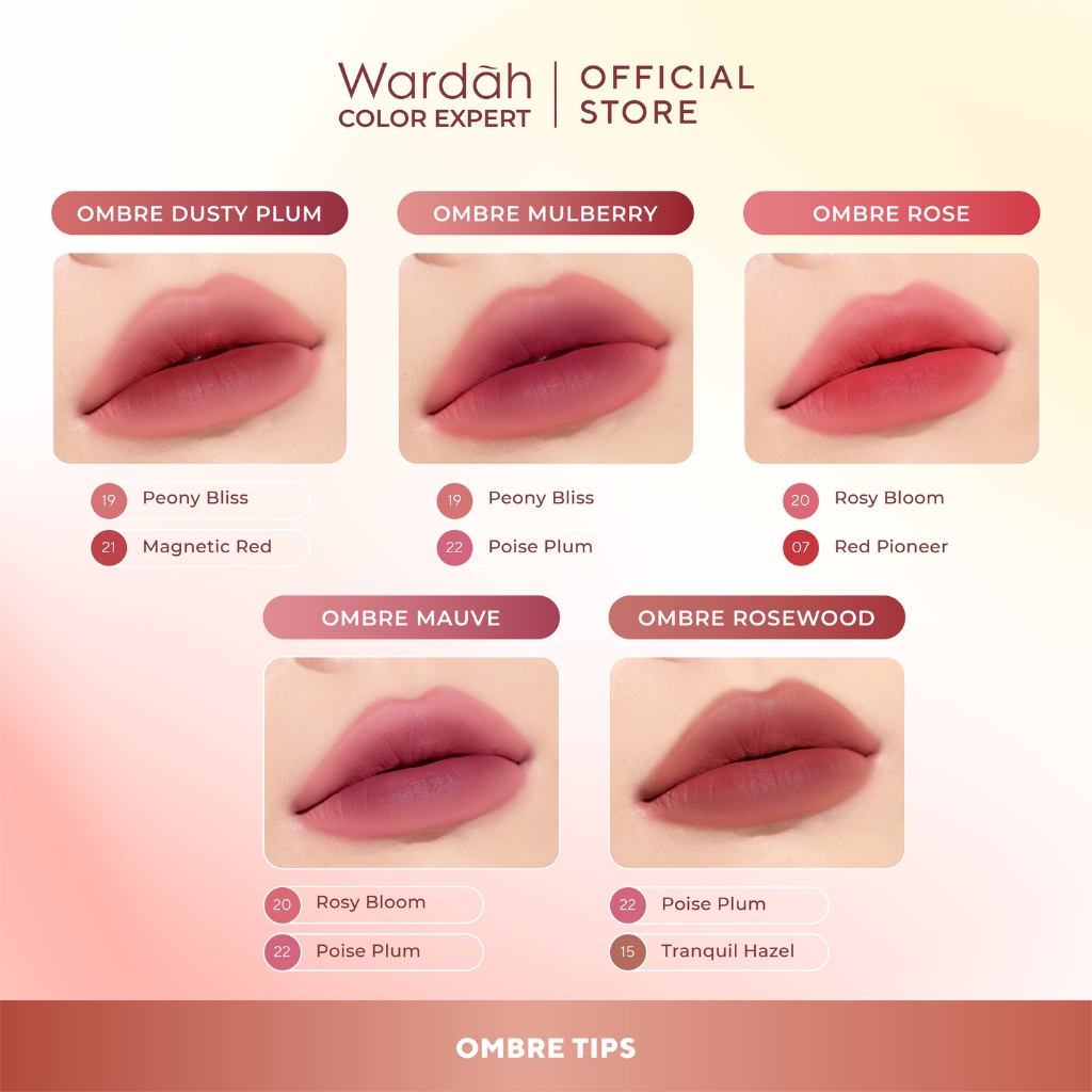 Wardah Colorfit Velvet Matte Lip Mousse Color Therapy 4gr - 21 Magnetic Red