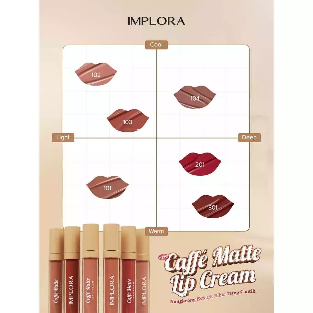 Implora Caffe Matte Lipcream 2.9gr - 201 Rose Latte