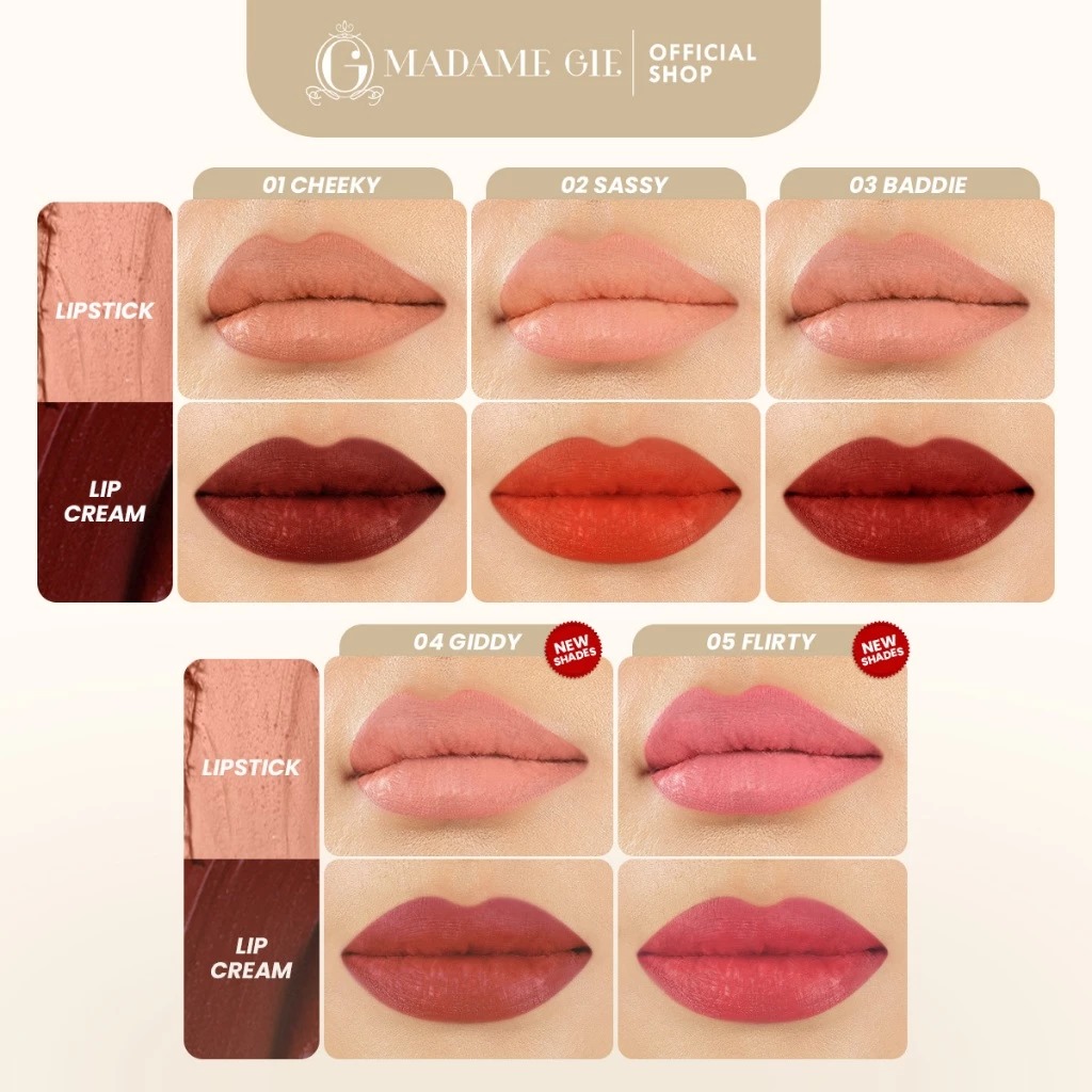 Madame Gie Charmseeker Lipstick & Lipcream - 05 Flirty