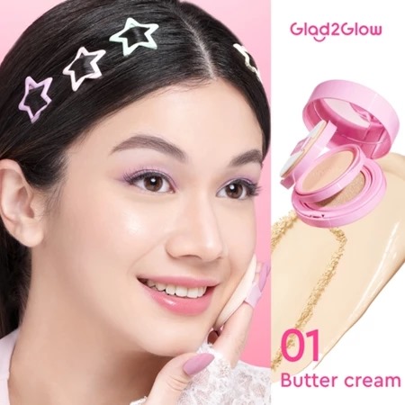 Glad 2 Glow 2in1 Perfect Pair Cushion Powder - 01 Buttercream