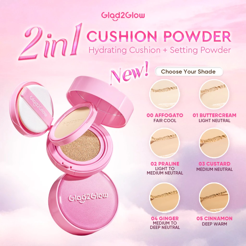 Glad 2 Glow 2in1 Perfect Pair Cushion Powder - 02 Praline