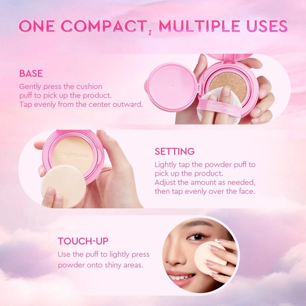 Glad 2 Glow 2in1 Perfect Pair Cushion Powder - 02 Praline