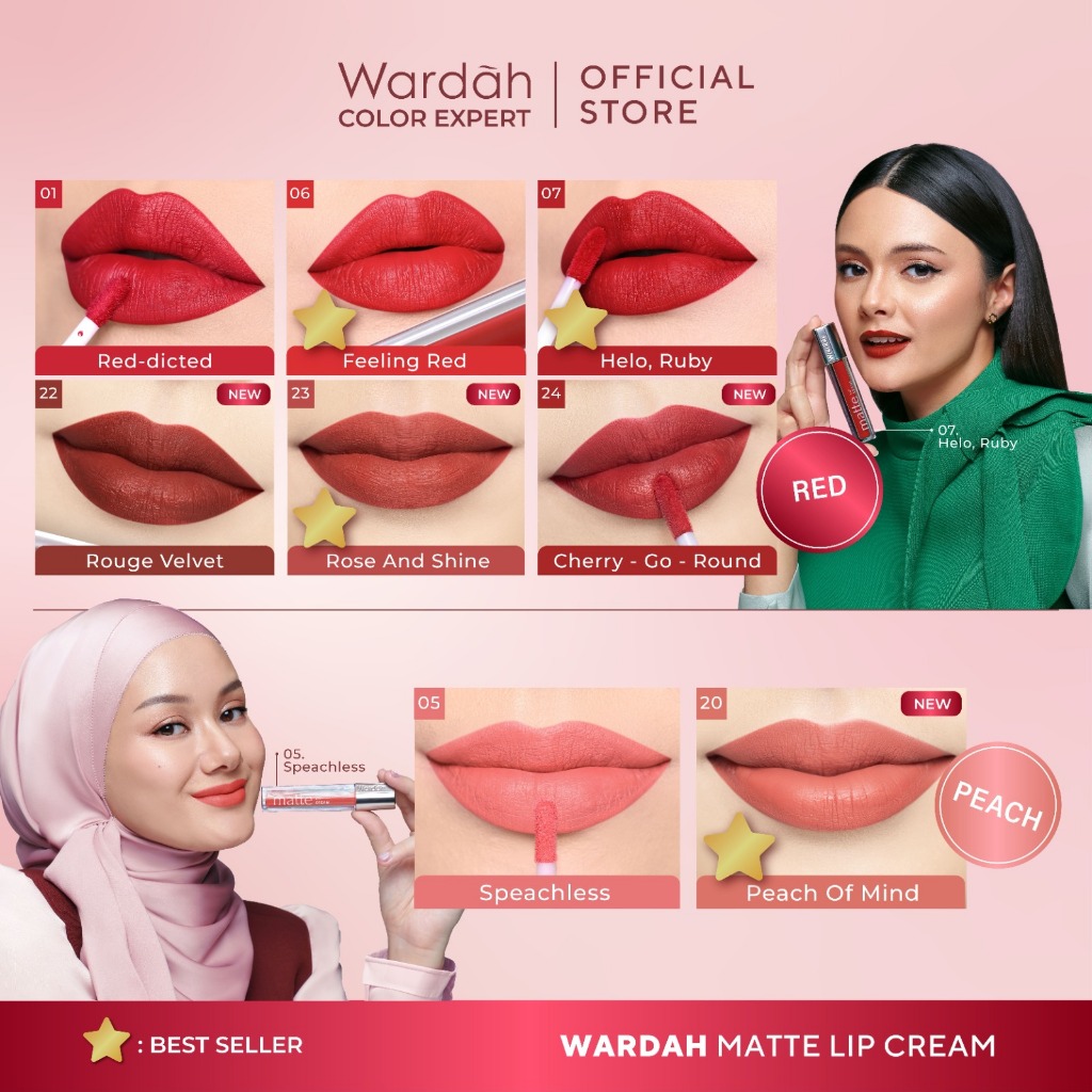 Wardah Exclusive Matte Lip Cream 4gr - 05 Speachless *