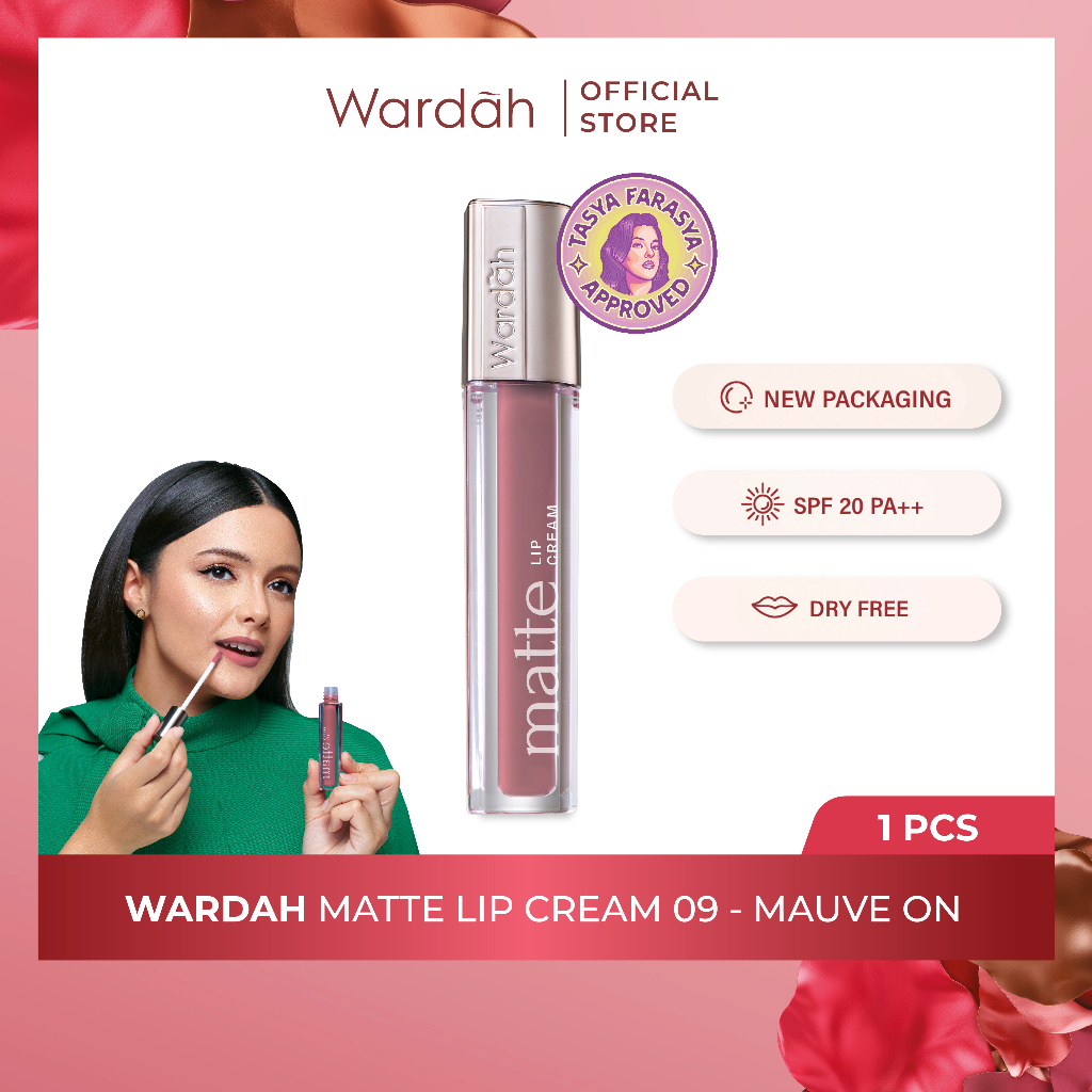 Wardah Exclusive Matte Lip Cream 4gr - 09 Mauve On