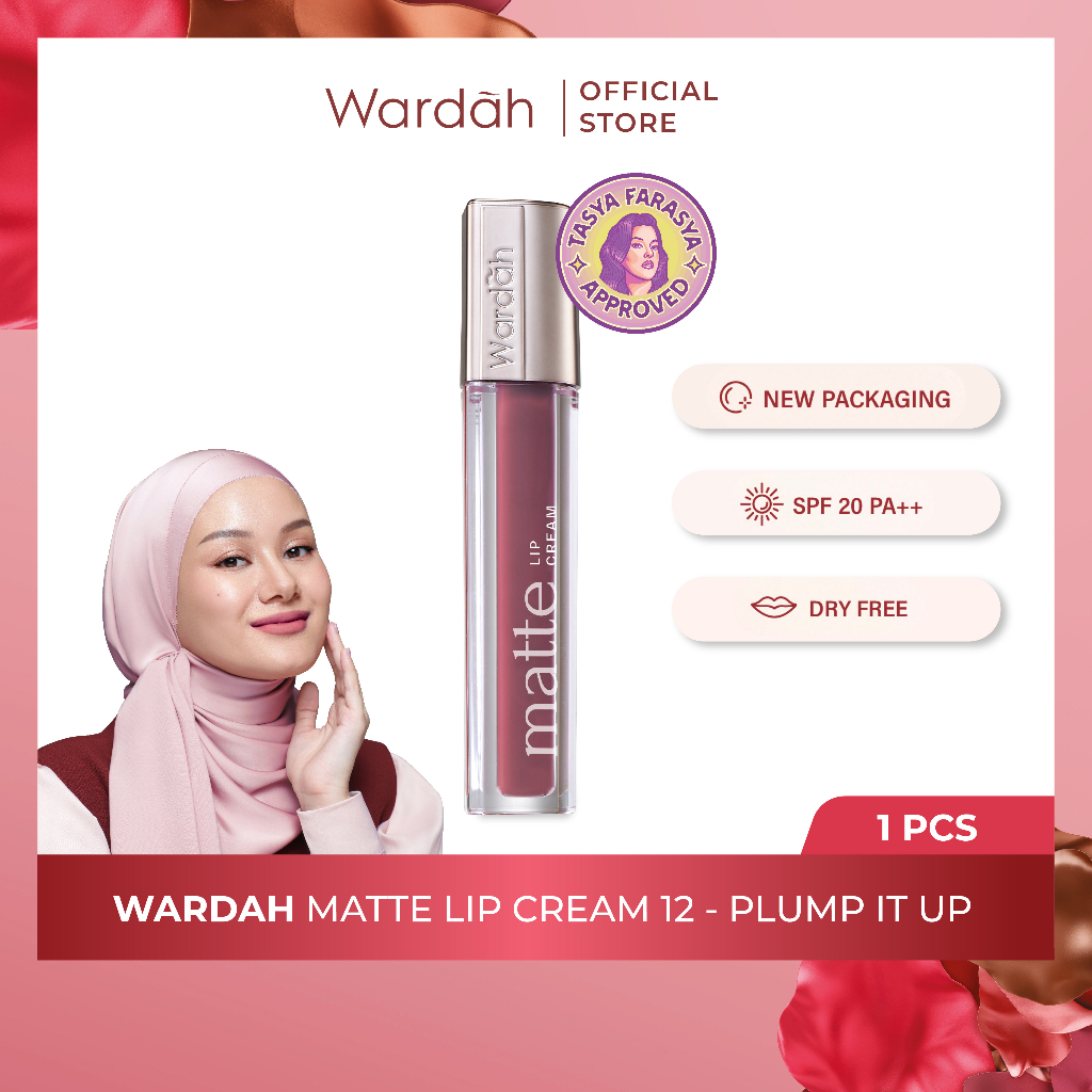 Wardah Exclusive Matte Lip Cream 4gr - 12 Plum It Up