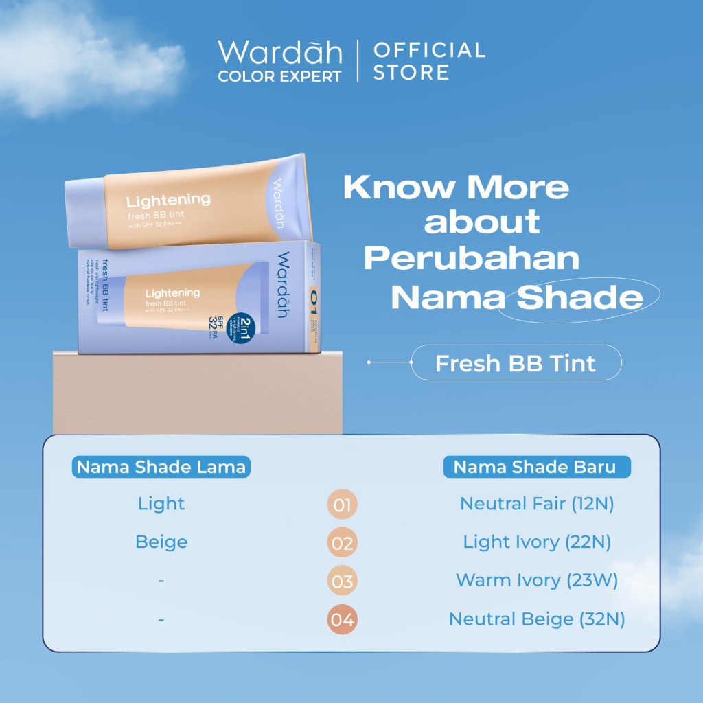 Wardah Lightening Fresh BB Tint 30ml - 04 Neutral Beige (32N)