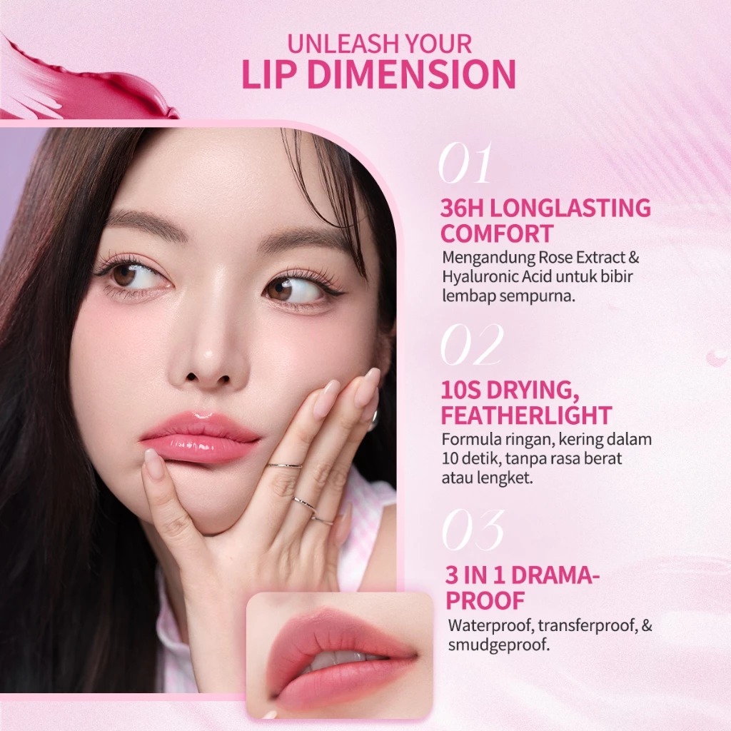 BNB Barenbliss Multiverse Of Me Dual Lip Cream - O01 Peach Pride (Lip Matte 3.5gr + Lip Glossy 2.5gr)