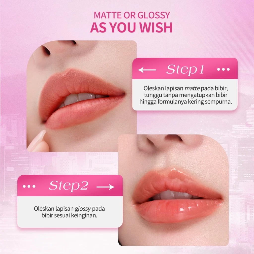 BNB Barenbliss Multiverse Of Me Dual Lip Cream - P02 Deeply In Rose (Lip Matte 3.5gr + Lip Glossy 2.5gr)