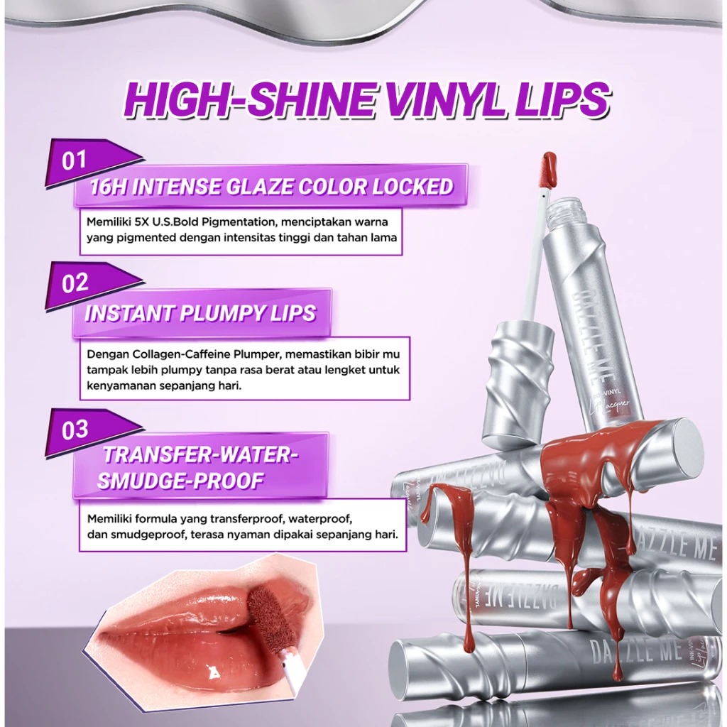 Dazzle Me Ink-Vinyl Lip Lacquer 2.5ml - 099 Posh-Ink