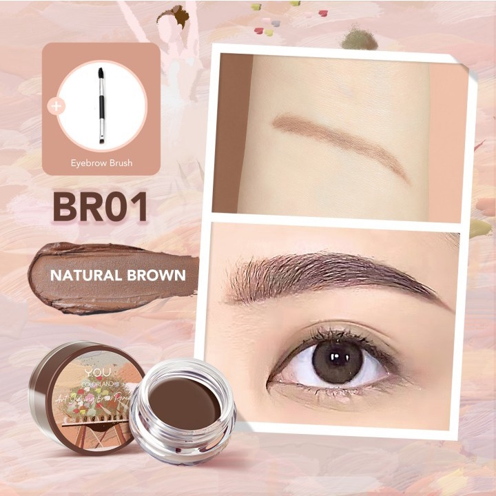 YOU Colorland Art Shaping Brow Pomade BR01 Natural Brown *