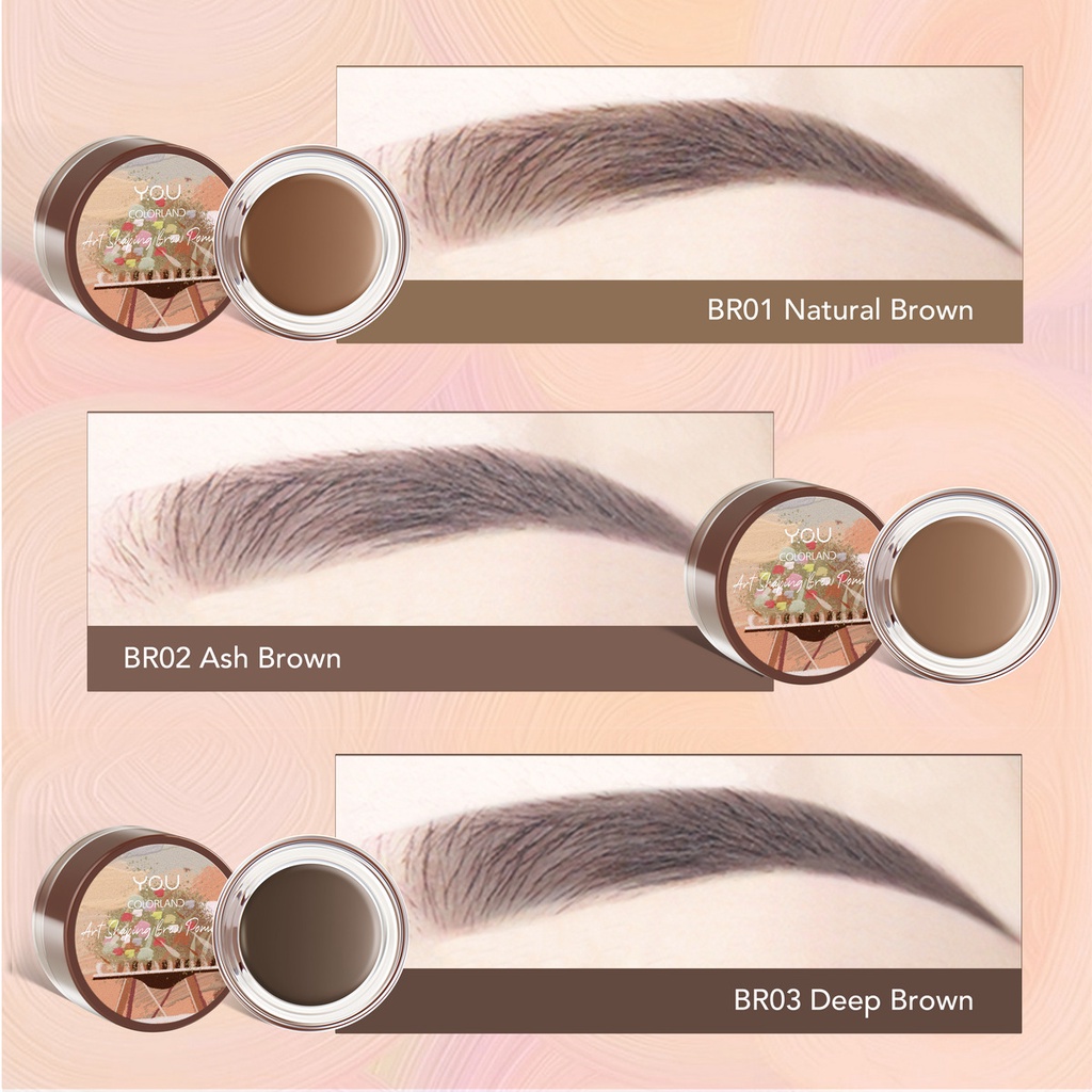 YOU Colorland Art Shaping Brow Pomade BR01 Natural Brown *