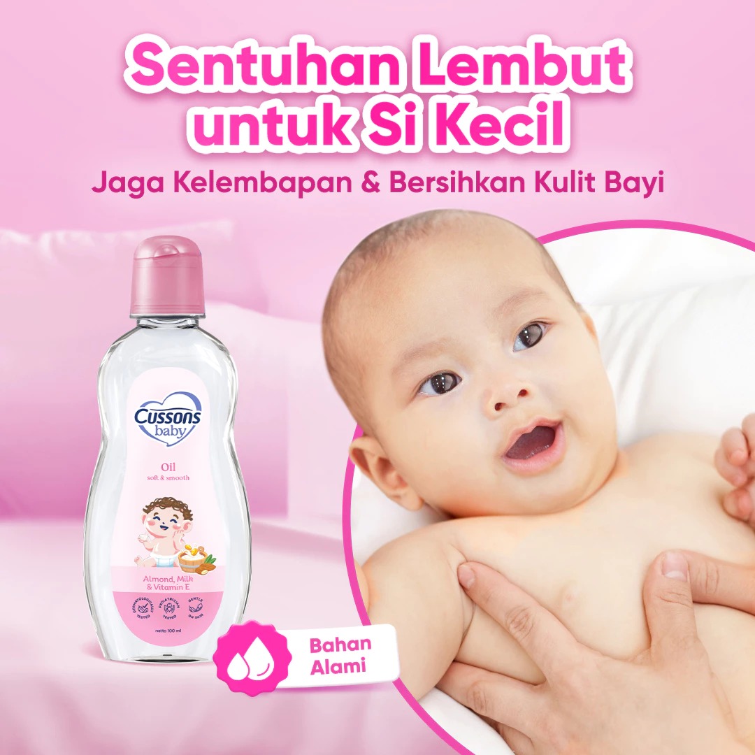 Cussons Baby Oil 100ml (50+50) - Pink Soft & Smooth
