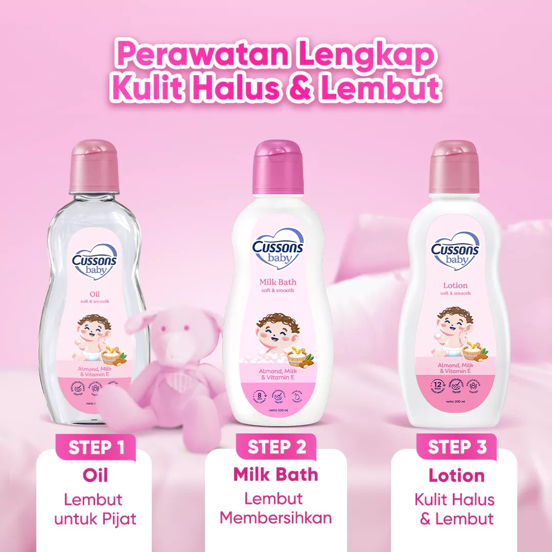 Cussons Baby Oil 100ml (50+50) - Pink Soft & Smooth