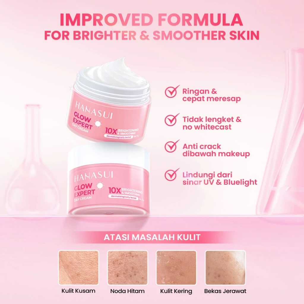 Hanasui Glow Expert 10X Brightening & Smoothing Day Cream 15gr