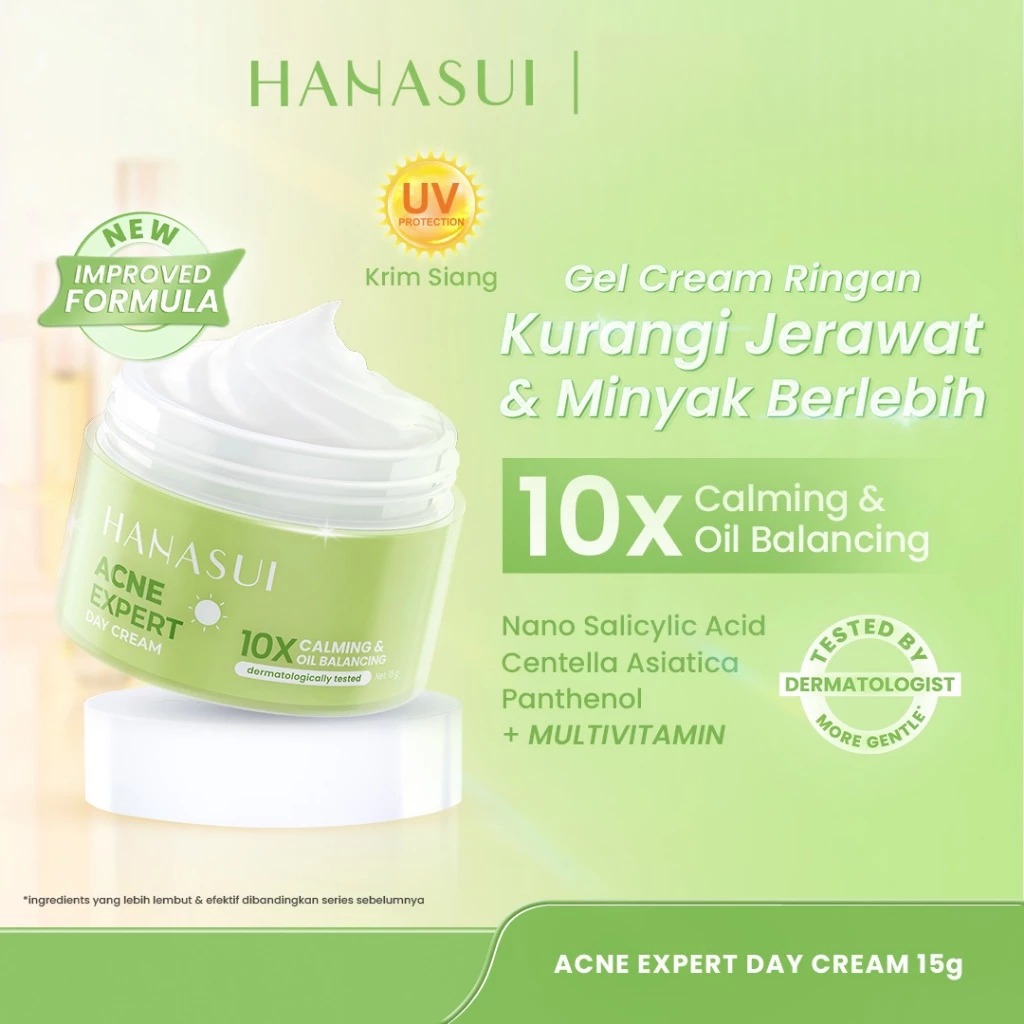 HANASUI Acne Expert Day Cream 10X Calming & Oil Balancing 15gr