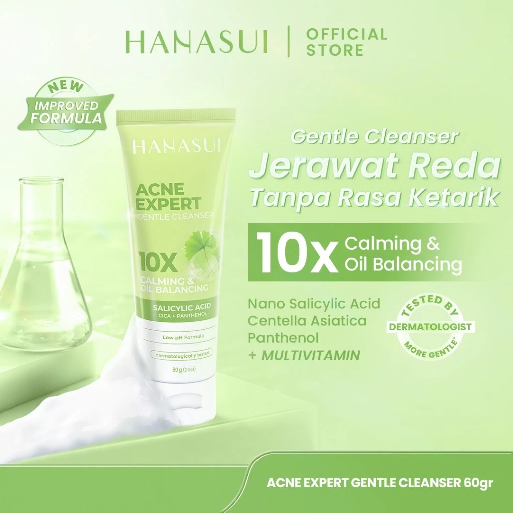 Hanasui Acne Expert 10X Calming & Oil Balancing Gentle Cleanser 60gr