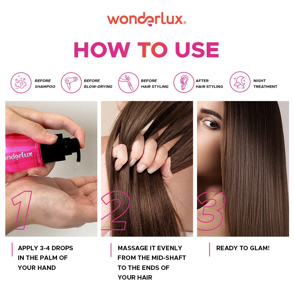 Wonderlux - Instant ShowStopper! Advanced Smooth Hair Oil 75ml (For Frizzy & Damaged Hair)