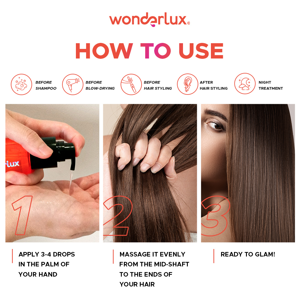Wonderlux - Ready Set Smooth! Hair Perfecting Oil 75ml (For Normal, Sleek, Smooth, & Shine Hair)