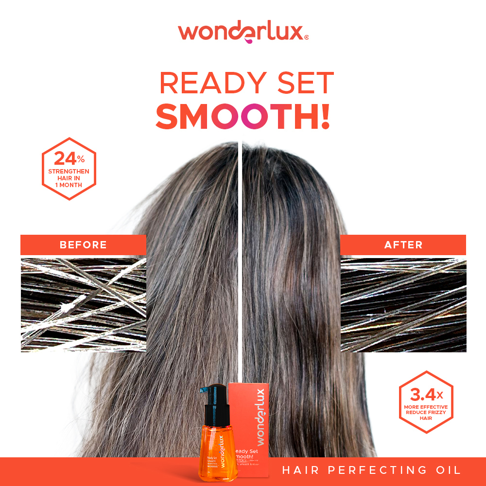 Wonderlux - Ready Set Smooth! Hair Perfecting Oil 75ml (For Normal, Sleek, Smooth, & Shine Hair)