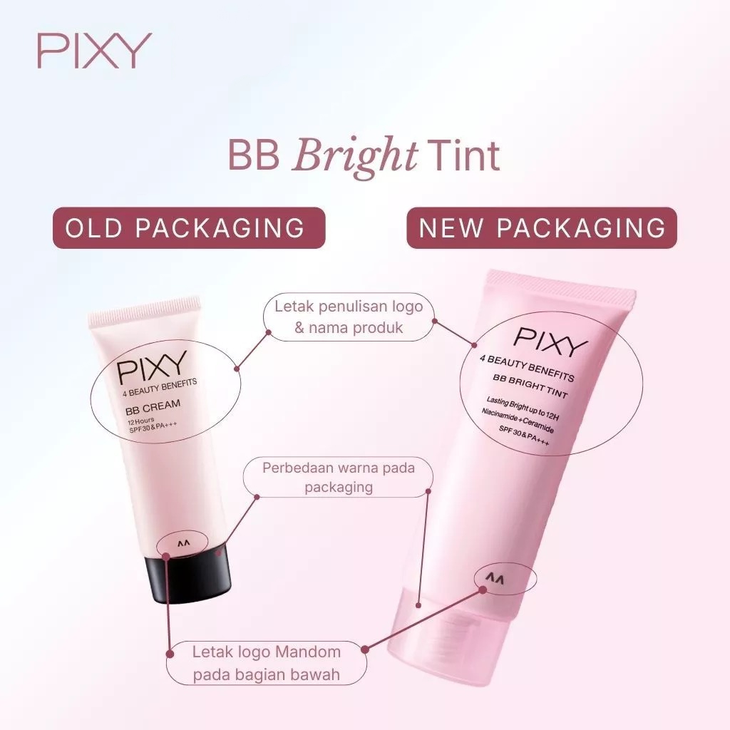 Pixy UV Whitening 4 Beauty Benefits BB Bright Tint SPF30 PA+++ 02 Cream (101C)
