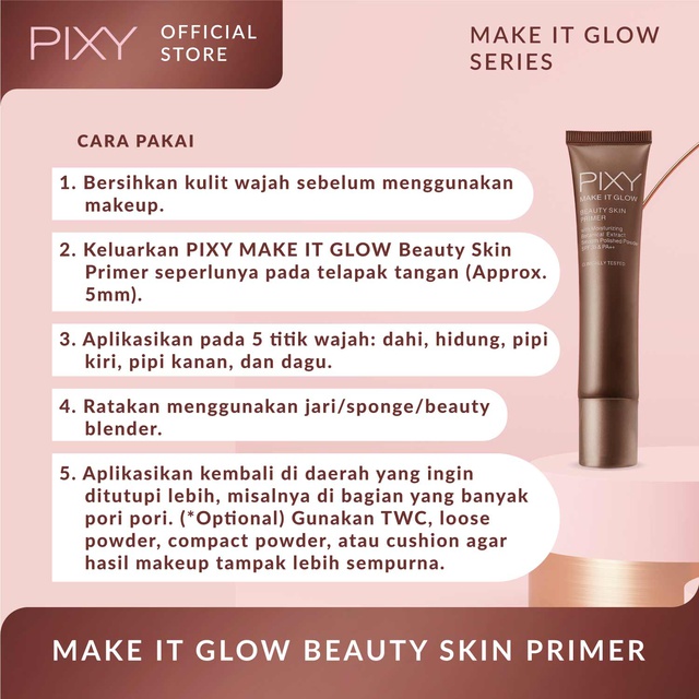 Pixy Make It Glow Beauty Skin Primer SPF35 PA++ 101 Beige