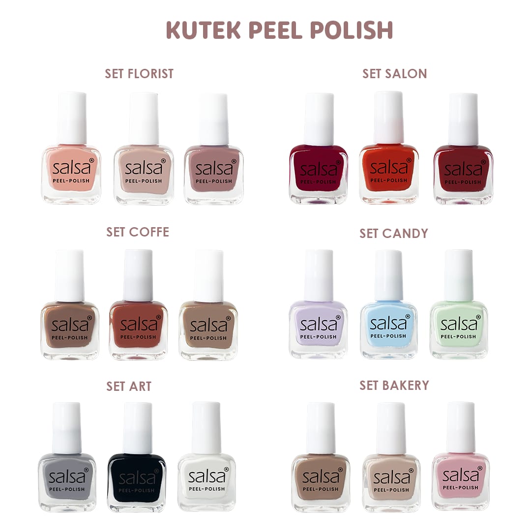 (ECER) SALSA Kutek Peel Polish COFFEE (Nail Polish Peel Off)