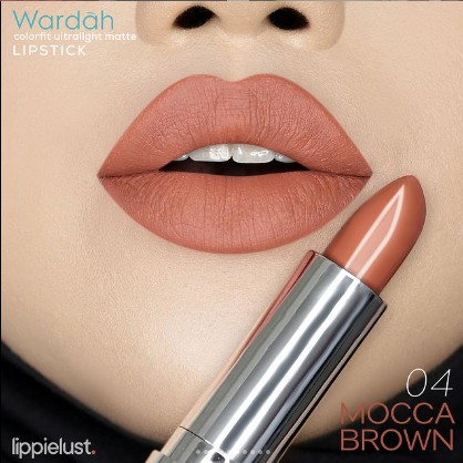 Wardah Colorfit Ultralight Matte Lipstick 04 Mocca Brown