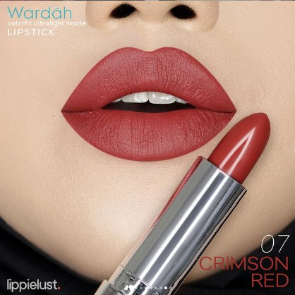 Wardah Colorfit Ultralight Matte Lipstick 07 Crimson Red