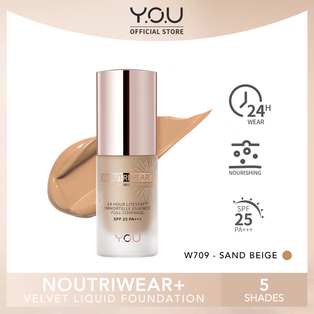 YOU Noutriwear+ Velvet Liquid Foundation W709 Sand Beige *