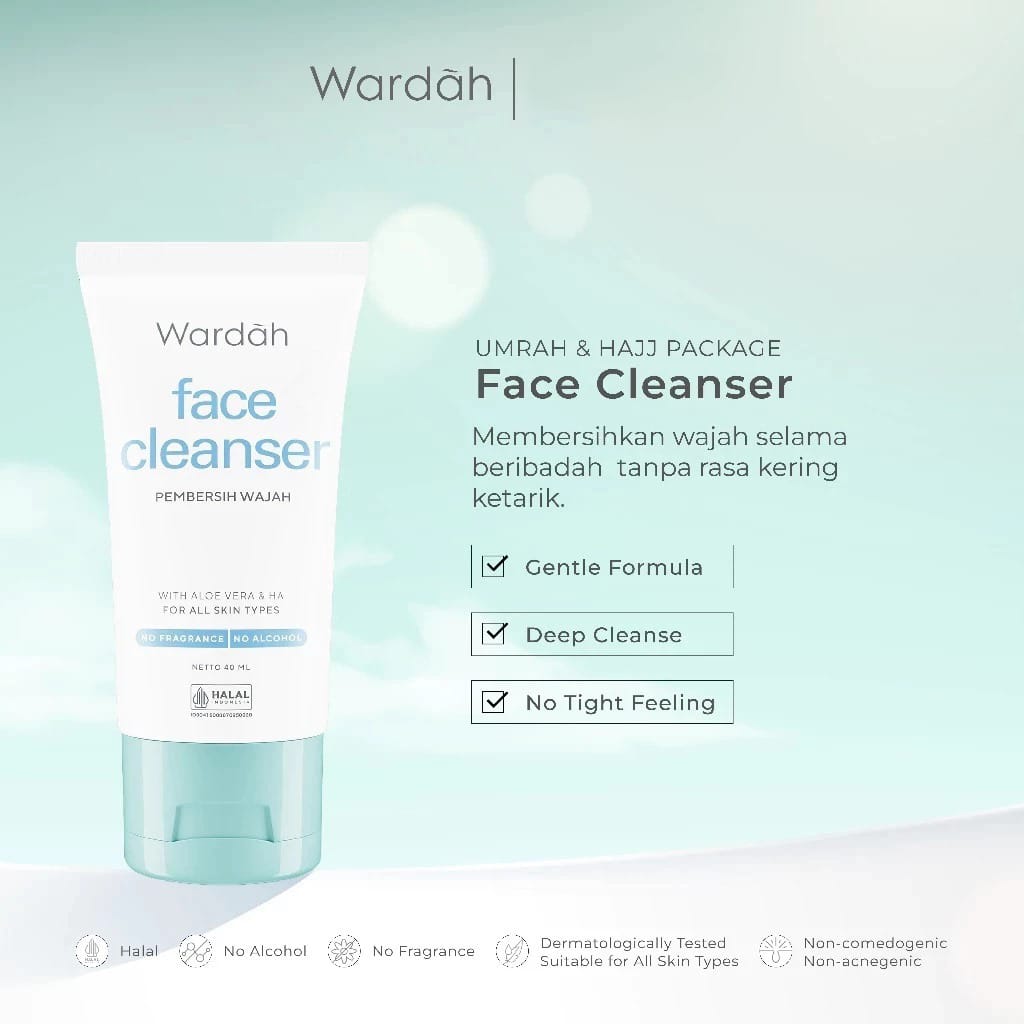 Wardah Umrah & Haji Value Package 4in1 (Free Pouch + Tas Serut + Guide Book)