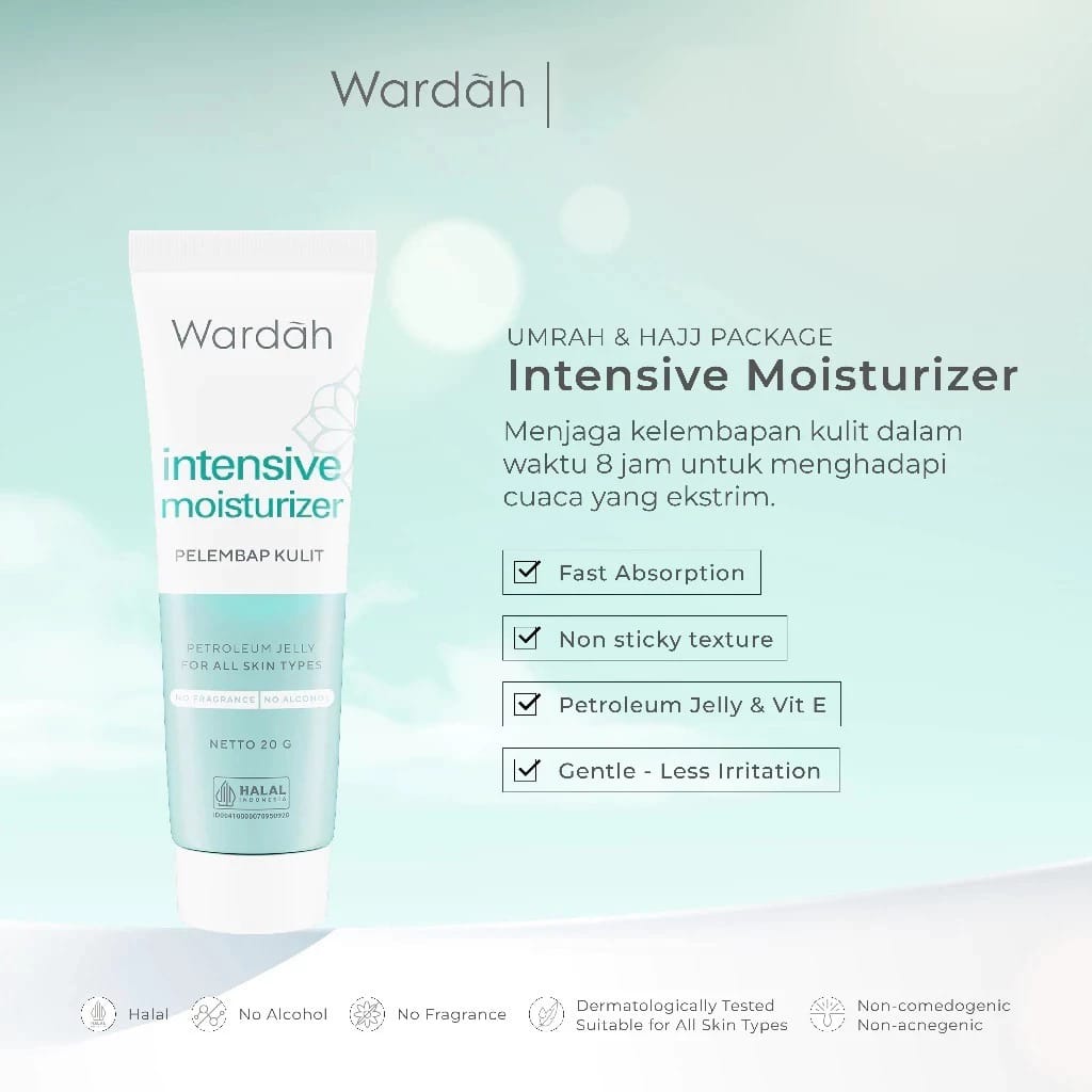 Wardah Umrah & Haji Value Package 4in1 (Free Pouch + Tas Serut + Guide Book)