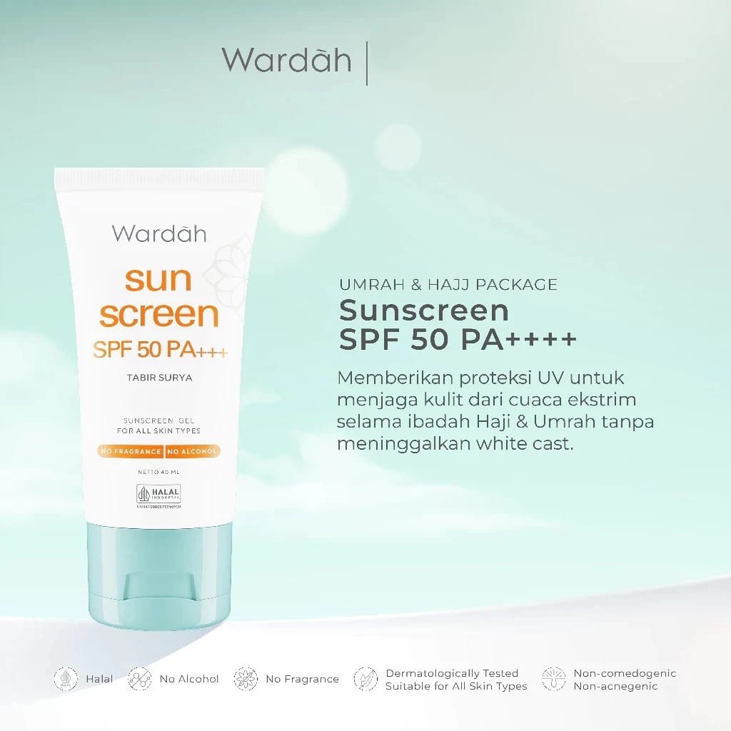 Wardah Umrah & Haji Value Package 4in1 (Free Pouch + Tas Serut + Guide Book)