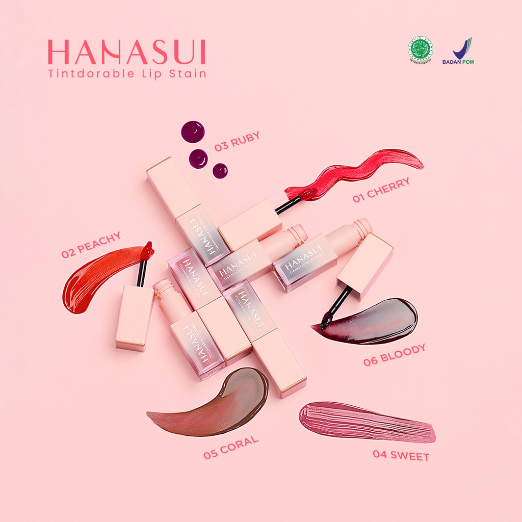 HANASUI Tintdorable Lip Stain - 02 Peachy (Lip Tint)
