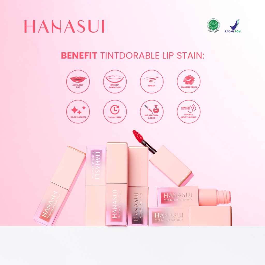 HANASUI Tintdorable Lip Stain - 02 Peachy (Lip Tint)