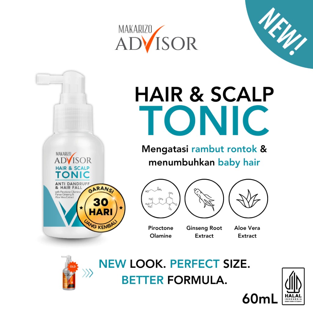 Makarizo Advisor Hair Repair Anti-Hair Fall Defense Hair & Scalp Tonic 60ml