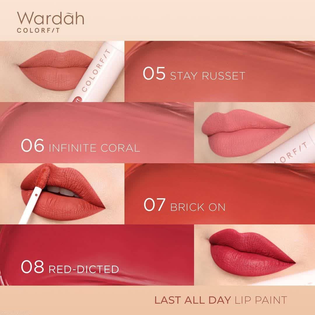 Wardah Colorfit Last All Day Lip Paint 05 Stay Russet 4.2 g