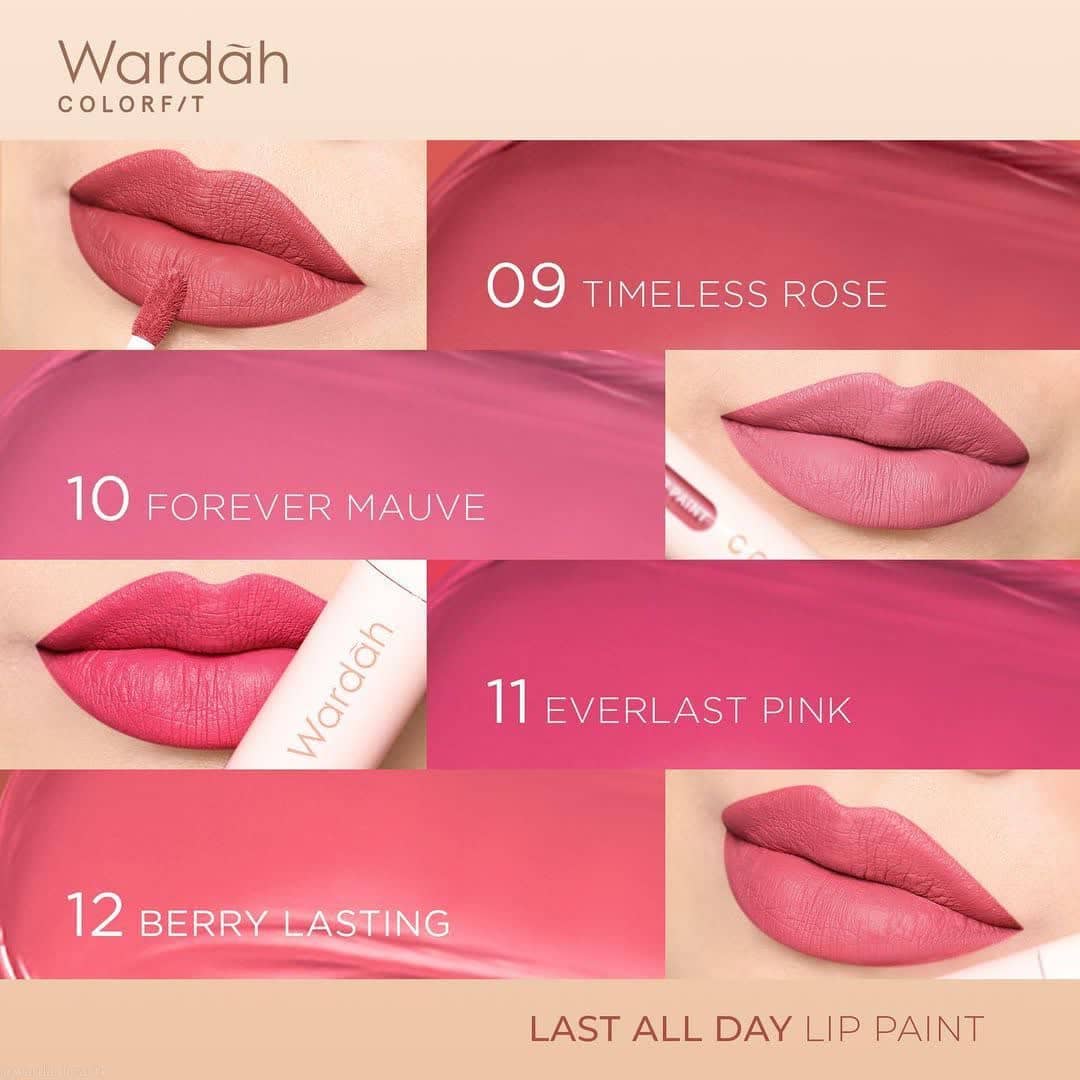 Wardah Colorfit Last All Day Lip Paint 10 Forever Mauve 4.2 g *