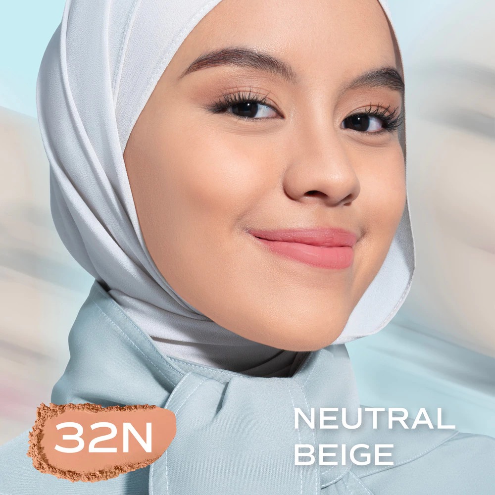 Wardah Colorfit Velvet Powder Foundation 32N Neutral Beige