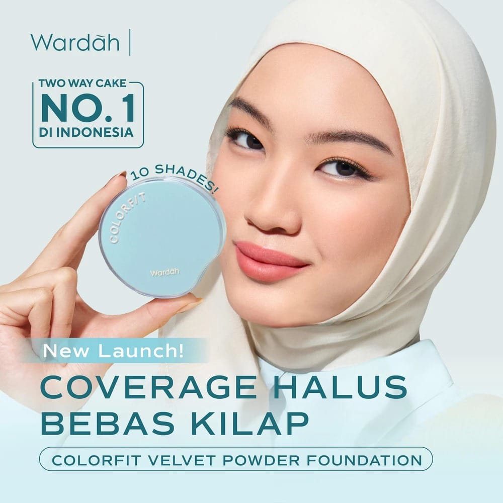 Wardah Colorfit Velvet Powder Foundation 43W Golden Sand